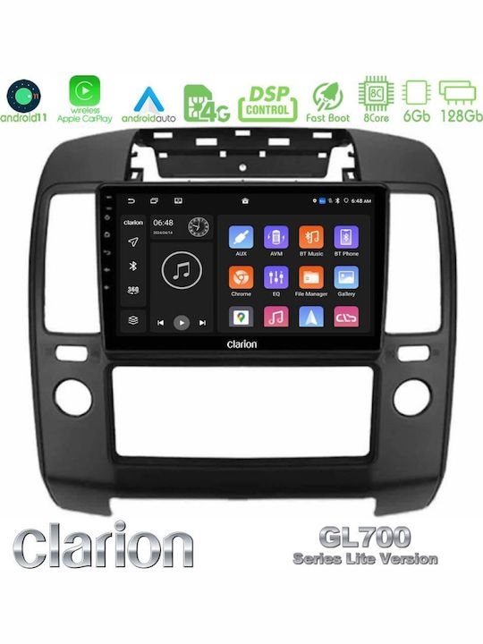 Clarion Auto-Audiosystem für Nissan Navara / Pfadfinder 2006-2011 mit A/C (Bluetooth/USB/WiFi/GPS/Apple-Carplay/Android-Auto) mit Touchscreen 9"