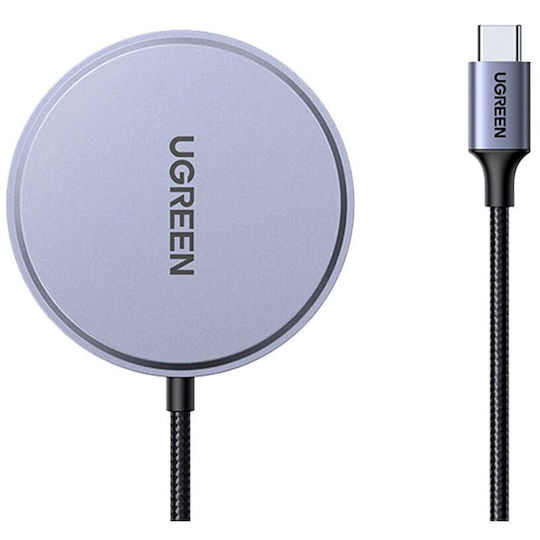 Ugreen Ασύρματος Φορτιστής (Qi Pad) 15W Γκρι (W703)