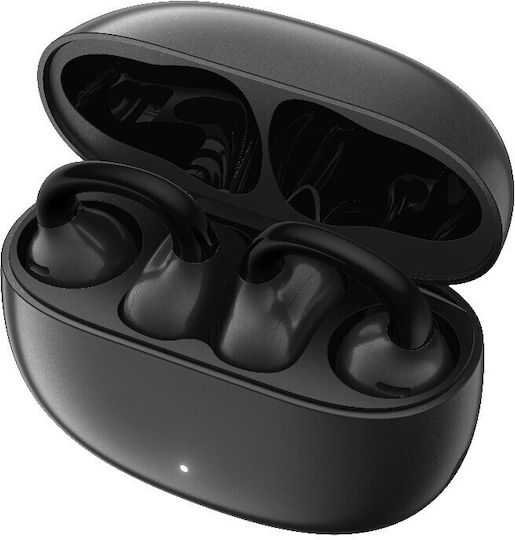 Edifier Comfo Q Open Ear Bluetooth Handsfree Ακουστικά με Αντοχή στον Ιδρώτα και Θήκη Φόρτισης Μαύρα