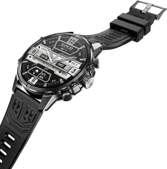 BlitzWolf BW-AT6 Plus 51mm Smartwatch mit Pulsmesser (Schwarz)