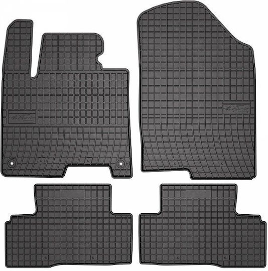 Frogumition Set of Front and Rear Mats 4pcs for Toyota Highlander Kia Sportage 2021 Black