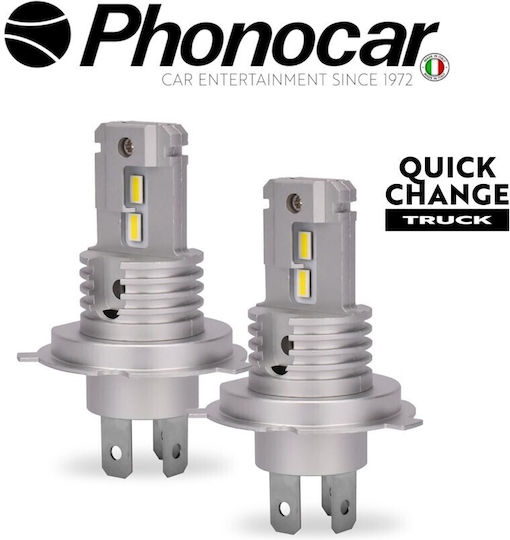 Phonocar Lamps Car H19 / H4 LED 6500K Cold White 24V 20W 2pcs
