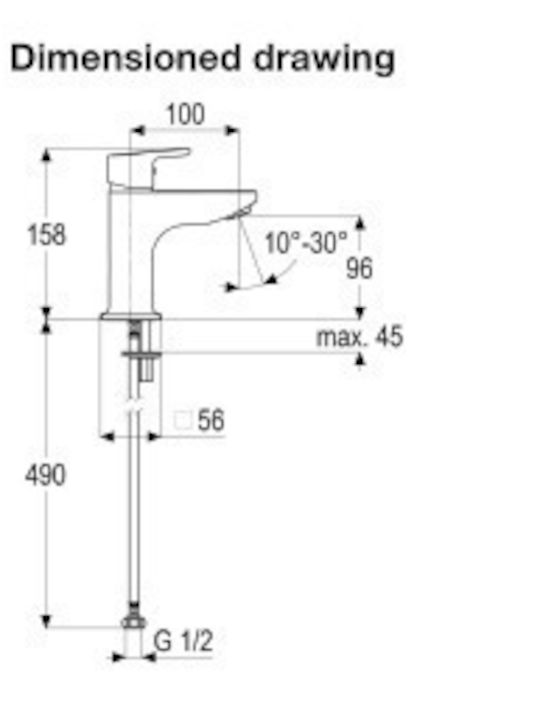 Heinrich Schulte Waschbeckenarmaturen Mischung Alpha 400 – Grau