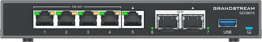 Grandstream Gcc6010w Uc+networking Convergence Device (wireless Vpn Router, Ngfw, Switch And&& Ip Pbx) With 5x Gigabit Ethernet Ports (GCC6010)