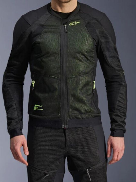 Alpinestars Troop Air Καλοκαιρινό Ανδρικό Μπουφάν Μηχανής Black Yellow