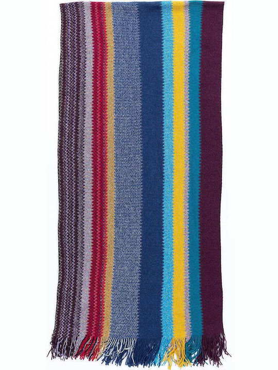 Missoni Κασκόλ Φαρδιές Ρίγες Μπορντώ Μπλε 14gsc47vm/d6747
