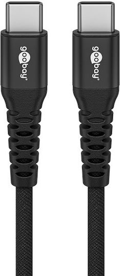 Goobay Braided USB 2.0 Cable USB-C Male - USB-C 60W Black 3m 73955