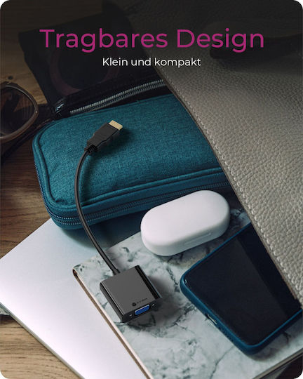 Icy Box Konverter HDMI männlich zu VGA weiblich 1Stück IB-AC502A