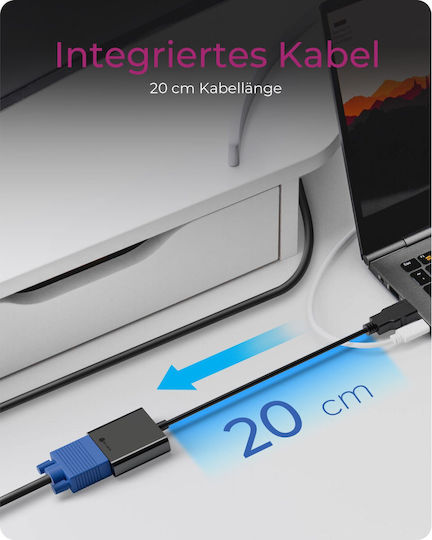 Icy Box Konverter HDMI männlich zu VGA weiblich 1Stück IB-AC502A