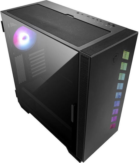 MSI MAG Vampiric 300R Gaming Midi Tower Κουτί Υπολογιστή με Πλαϊνό Παράθυρο και RGB Φωτισμό Μαύρο