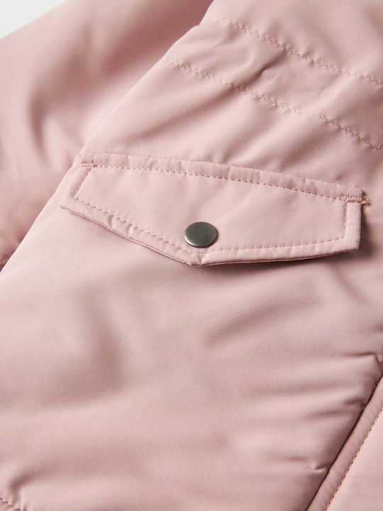 Kids Parka Long Hooded Pink