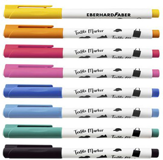 Μαρκαδόροι Ύφασμα Eberhard Faber Textile 8 Τμχ 578208