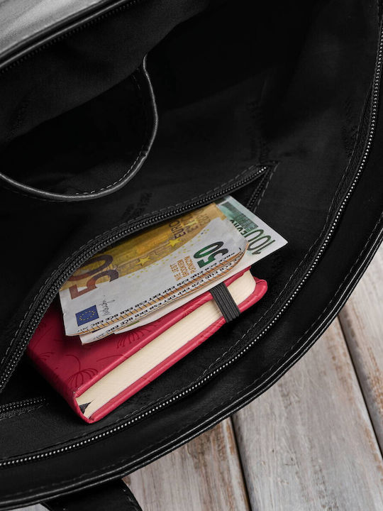 Geantă Shopper Dama Din Piele Neagră