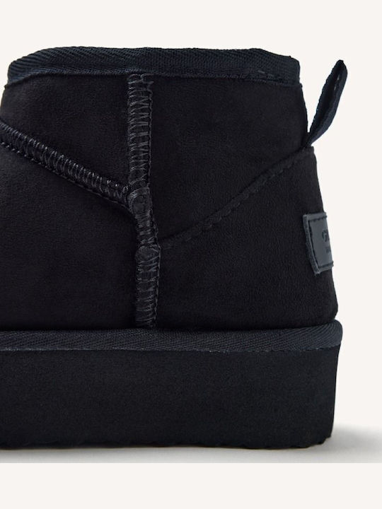 Suede Kinderstiefeletten Schwarz