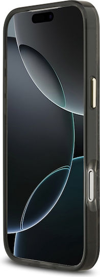 Guess Python Pattern Umschlag Rückseite Silikon Schwarz (iPhone 17 Pro Max)