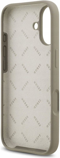 Guess Silicone Big 4g Script Umschlag Rückseite Silikon Braun (iPhone 17)