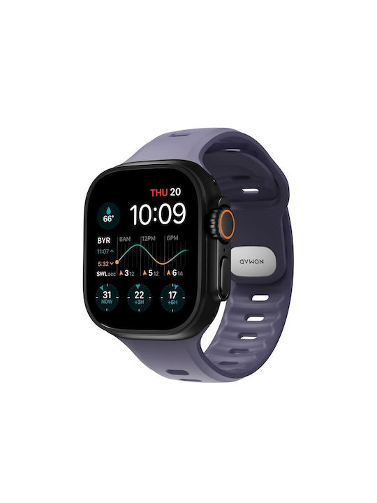 Nomad Λουράκι Σιλικόνης με Pin Μωβ (Apple Watch 44/45/46mm/Ultra 49mm)