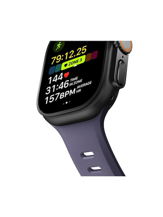 Nomad Λουράκι Σιλικόνης με Pin Μωβ (Apple Watch 44/45/46mm/Ultra 49mm)