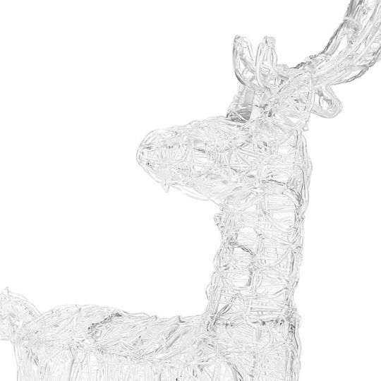 Bakaji Bakaji Sleigh Reindeer Christmas 3D Lighted 240 LED Cool White Outdoor Batteries