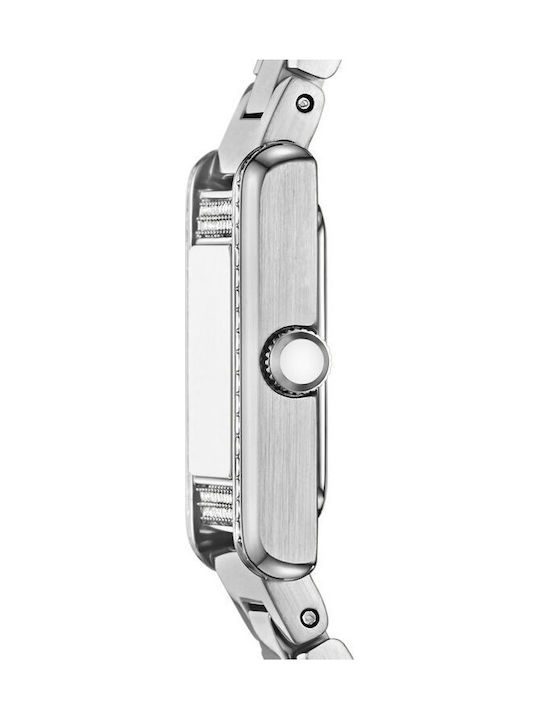 Emporio Armani Genni Ceas de Damă cu Argintiu Brățară Metalică