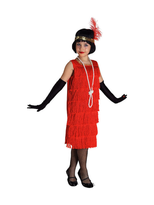 Αποκριατικη Στολη Flapper Κοκκινη Deluxe Αποκριατικη Στολη Flapper Κοκκινη Deluxe