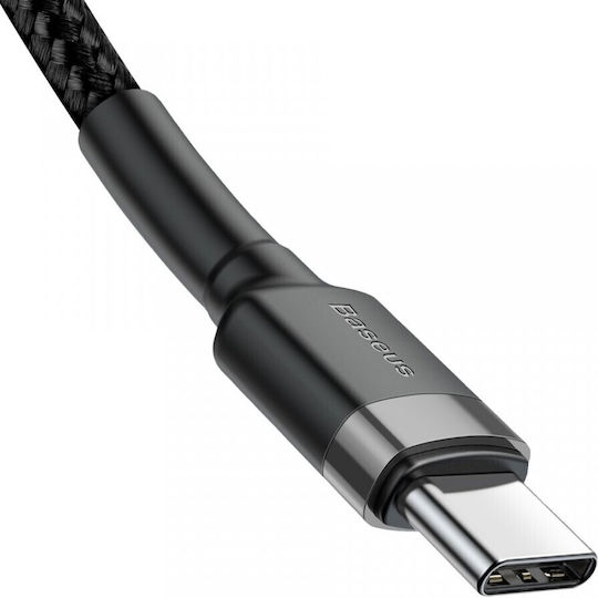 Type C Cable Baseus Pd Pd2.0 60w 20v 3a Qc3.0 2m Black + Gray