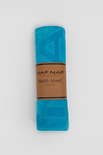 Naf Naf Beach Towel Light Blue 170x90cm.
