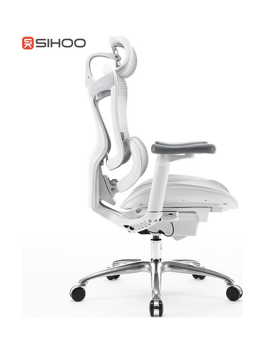 Sihoo Doro C300 Καρέκλα Γραφείου με Ρυθμιζόμενα Μπράτσα White