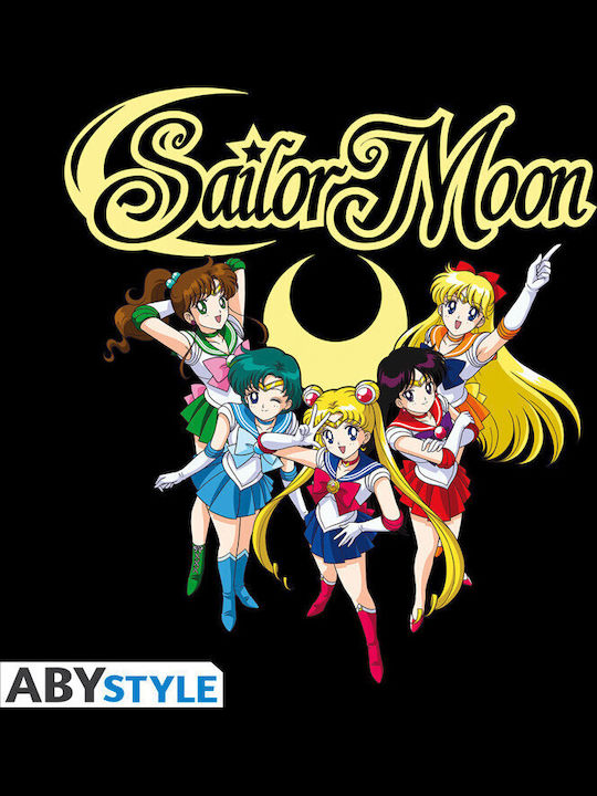 T-Shirt Sailor Moon Sailor Guardians Unisex Schwarze Abytex862 T-Shirt Sailor Moon Sailor Guardians Unisex Schwarze Abytex862