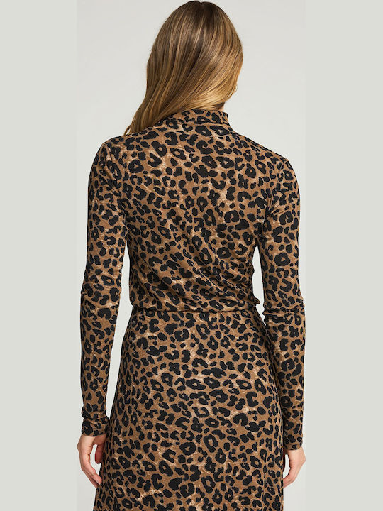 Women's Blouse Animal Print Leopard