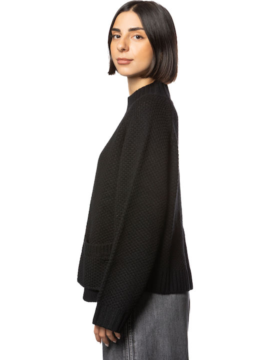 Women's Sweater Woolen Black