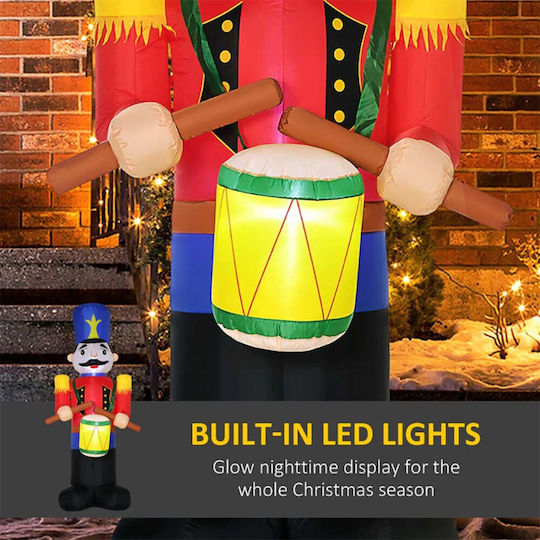 Inflatable Plastic Christmas Nutcracker Multicolour