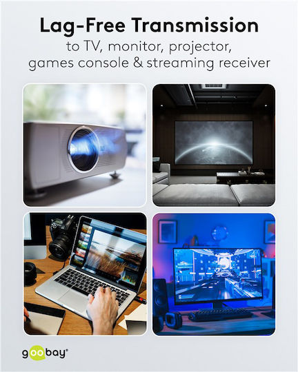 Goobay Конвертор DisplayPort мъжки към DisplayPort женски Черен 1бр 77132