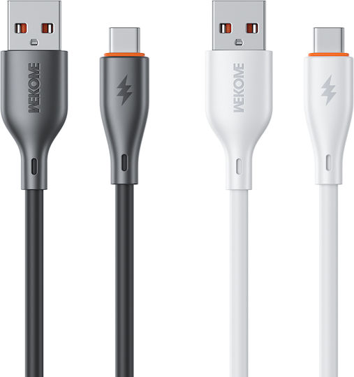 WK USB 2.0 Cable USB-C male - USB-A 66W PD Μαύρο 1m 250909