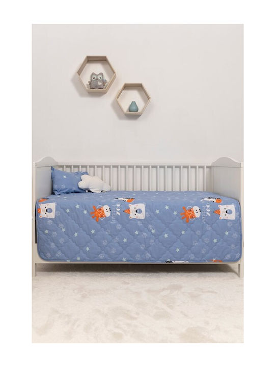 Naf Naf Little Zoo 301 Blue Κουβερλί Κουβερλί Σετ