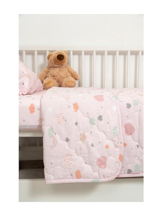 Naf Naf Little Hearts 302 Pink Κουβερλί Κουβερλί Σετ