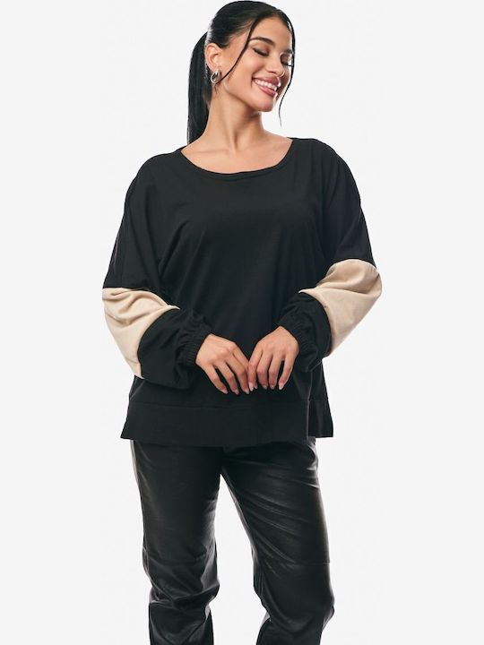 Women's Blouse Cotton Black