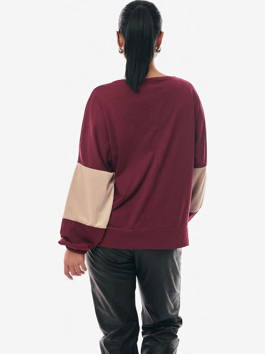 Women's Blouse Cotton Burgundy