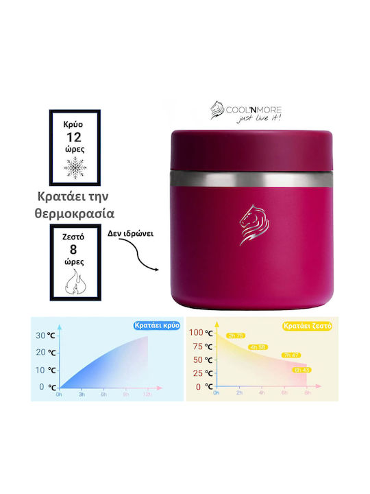 Cool'NMore Inox Thermo Lunch Box Red 600ml