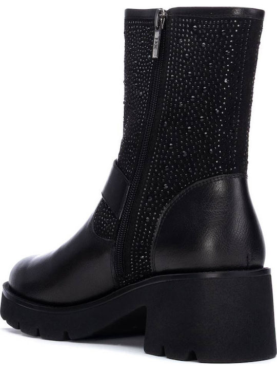 Women's Ankle Boots with Medium Heel Black