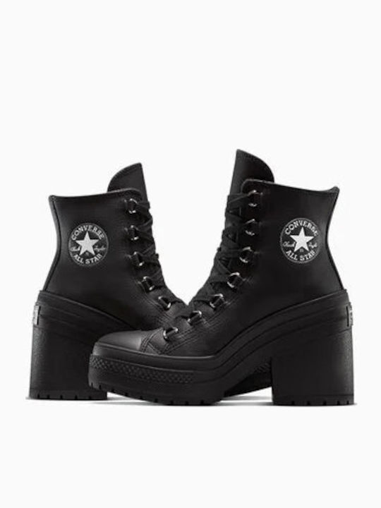 Leather Women's Ankle Boots Black