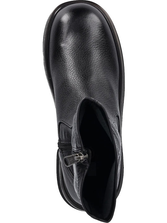 Leather Women's Ankle Boots Black