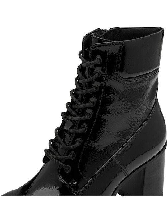 Stiefeletten Damen aus Lackleder Schwarz