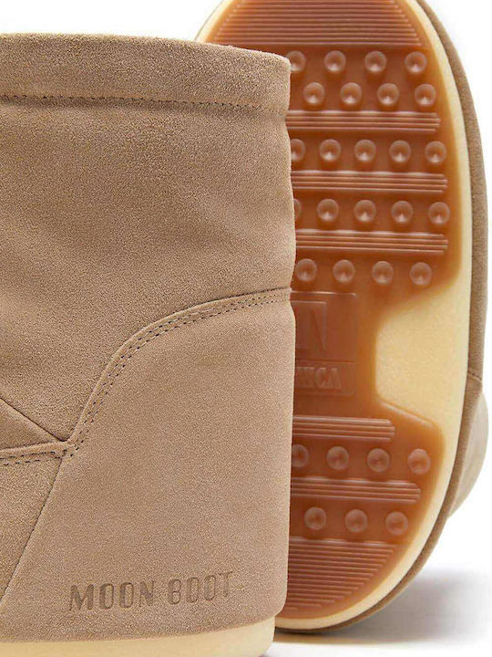 Suede Women's Ankle Boots Beige