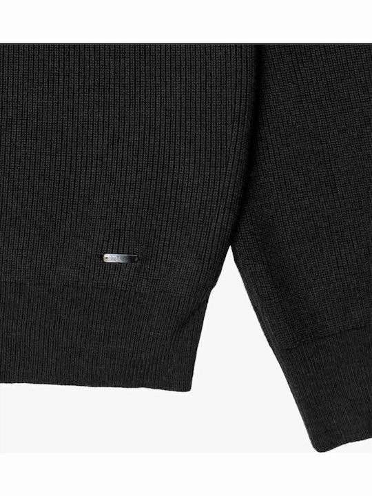 Langarm Herrenbluse Schwarz