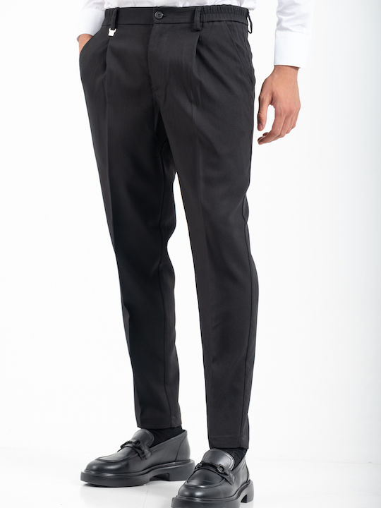 Hose Elastisch in Geradem Schnitt Black
