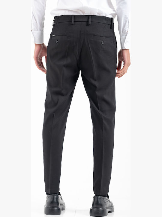 Hose Elastisch in Geradem Schnitt Black