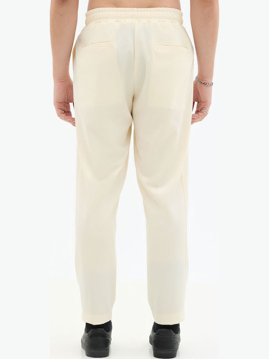 Men's Trousers Elastic Ecru