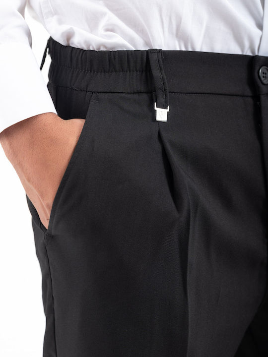 Hose Elastisch in Geradem Schnitt Black