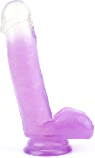 Chisa Novelties Ρεαλιστικό Dildo με Όρχεις και Βεντούζα Μωβ
